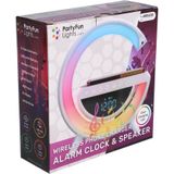PartyFunLights digitale wekker draadloos opladen met speaker - Bluetooth Speaker - Digitale wekker - White noise