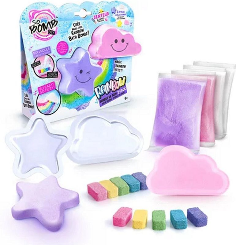 So Bomb - Set van 2 - Doe-het-zelf Regenboogbadbommen - Badspeelgoed