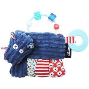 Les Deglingos Activiteitenrammelaar Nijlpaard 22 Cm Blauw