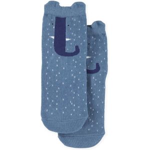 Trixie sokken 2-pack - Mrs. Elephant maat 16/18 - Blauwe kinder sokken katoen