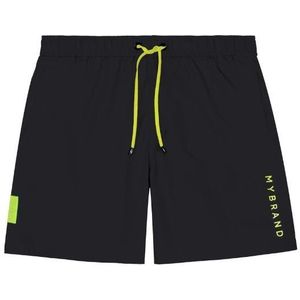 My Brand Basic Swim Capsule Swimshort - Black/Neon Yellow