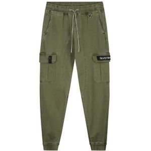 Quotrell Women Brockton Cargo Pants - Army Green/White L