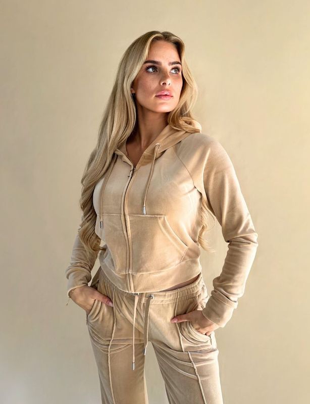 Madison - Classic Velour Hoodie - Nomad - Vest