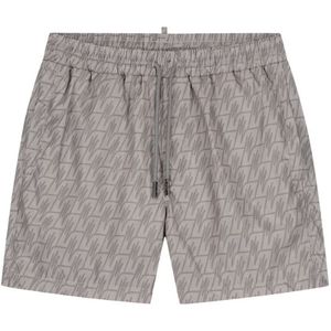 Malelions Monogram Swim Shorts - Taupe 4XL
