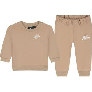 Malelions Baby Sweater Pants Set - Taupe 0-3M