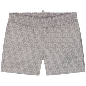 Malelions Baby Monogram Swim Shorts - Taupe 3-6M