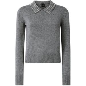 Pinko - Ventotene Maglia Blend Ws Sweater - Monument Grey