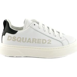 Dsquared2 Box Sole Lace Logo Print Sneakers - White/Black 36