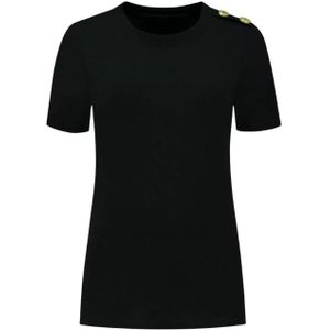 Nikkie Button T-Shirt - Black 32