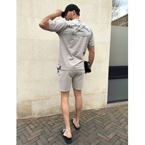 Quotrell Atelier Milano Shorts - Taupe/Black XL