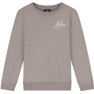 Malelions Kids Striped Signature Sweater - Grey Brown/Off-White 2-92