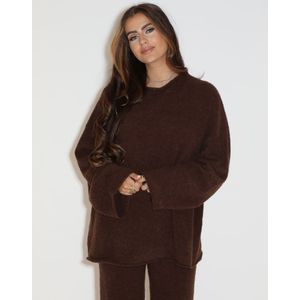 REINDERS - Winnie Wool Sweater - Bruin - Truien en Vesten