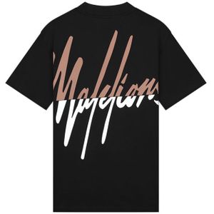 Malelions Split T-Shirt - Black/Mauve