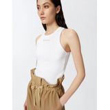 Geribde Tanktop Slim Fit