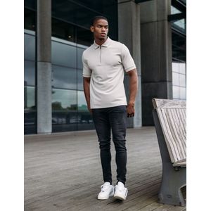 2LEGARE Rover Zip Polo - Dove Grey XS