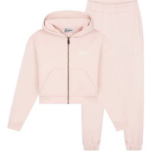 Malelions Women Cropped Signature Tracksuit - Light Pink XXS