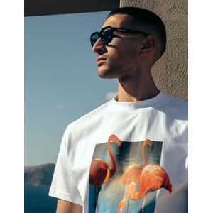 Croyez Flamingo Oasis T-Shirt - White XXS