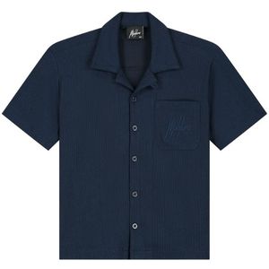 Malelions Kids Seersucker Shirt - Navy 6