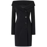 Pinko, Dames, Jurken, Zwart, Maat: 2XS Leer,