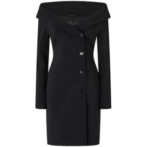 Pinko, Dames, Jurken, Zwart, Maat: 2XS Leer,