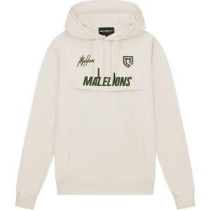 Malelions Sport Rebound Anorak Hoodie - Beige/Army Green XS