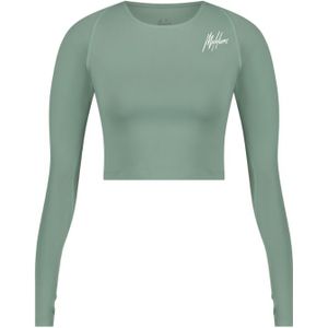 Malelions Women Sport Longsleeve Croptop - Teal