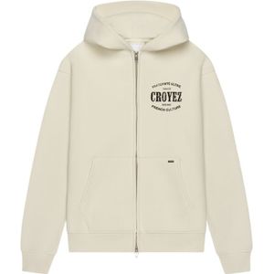 Croyez Damaged Stamp Zip Hoodie - Off-White XS