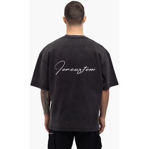 JorCustom Written Oversized T-Shirt SS24 - Acid Grey L