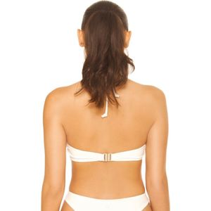 Halter Ruched Swimsuit - White XS