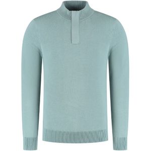 Hidden Halfzip Knitwear - Blue Grey XL