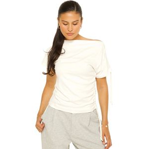 Off-Shoulder String Top - Off White XS