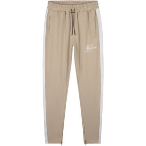 Malelions Panel Trackpants - Taupe/White XXS