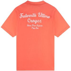 Croyez Fraternité T-Shirt - Coral/White XS
