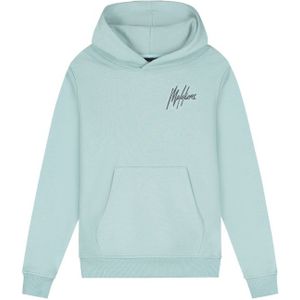 Malelions Kids Striped Signature Hoodie - Aqua Grey/Anthracite 4-104
