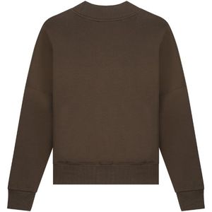 Malelions Women Brand Sweater - Brown/Taupe XS
