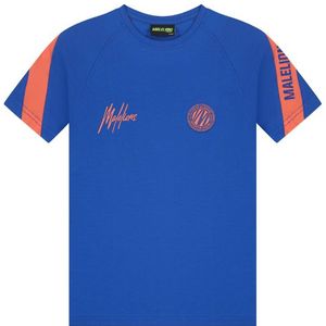 Malelions Kids Sport Pre-Match T-Shirt - Cobalt Blue/Coral