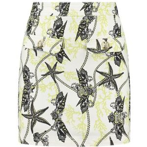 Nikkie Chelsea Printed Skirt - Star White/Lime Yellow
