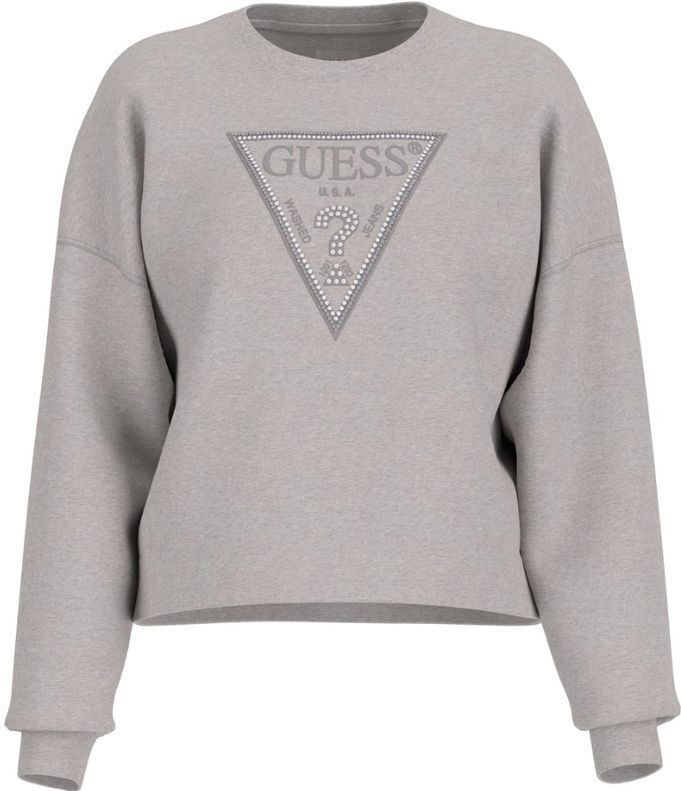 Guess - CN Rachele Triangle Sweatshirt - Licht Gemêleerd Grijs - Sweater