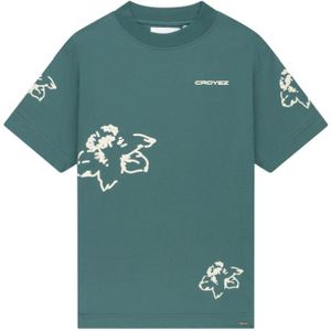 Croyez Initial Flower T-Shirt - Green/Off-White XXL