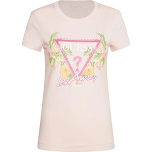 Guess Triangle Flowers Tee - Calm Pink XS