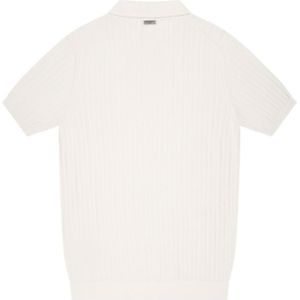 Quotrell Jay Knitted Polo - Off White/Black L