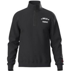 In Gold We Trustthe Slim Half Zip Sweater - Jet Black