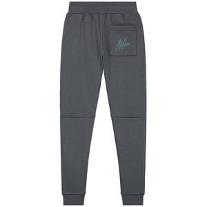 Malelions Kids Striped Signature Sweatpants - Dark Grey/Ice Blue 140