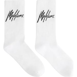 Malelions Signature Socks 2-Pack - White/Black 39-42