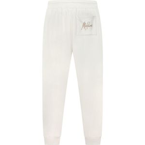 Malelions Striped Signature Sweatpants - Off White/Taupe S