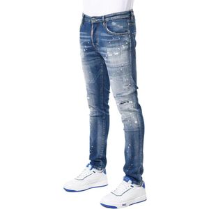 Denim Skinny Jeans - Denim/Neon 30