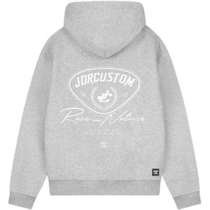 JorCustom Race Again Fleece Oversized Hoodie - Grey Melange XS