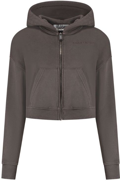 Malelions - Cropped Zip Hoodie - Bruin