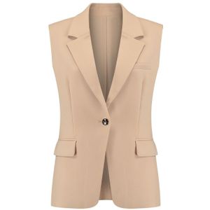 Cooper Sleeveless Blazer - Hummus 34