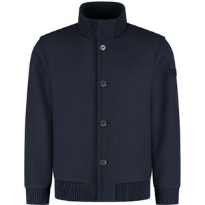 Regular Fit Wool Bomber - Donkerblauw - Bomberjack